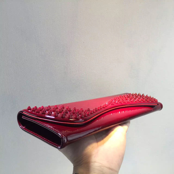 16新作 VIPセール★ルブタンコピー★PIGALLE CLUTCH☆パテントクラッチバッグ RED 1111097PK2A